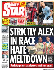 Daily Star (UK) Newspaper Front Page for 4 December 2017