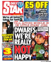 Daily Star (UK) Newspaper Front Page for 4 December 2021