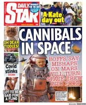Daily Star (UK) Newspaper Front Page for 4 January 2022
