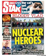 Daily Star (UK) Newspaper Front Page for 4 March 2022