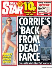 Daily Star (UK) Newspaper Front Page for 4 April 2018