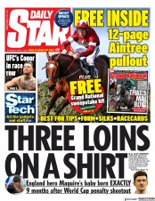 Daily Star (UK) Newspaper Front Page for 4 April 2019