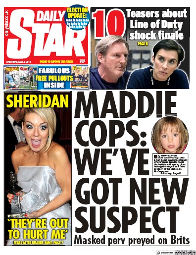 Daily Star Newspaper Front Page (UK) for 4 May 2019