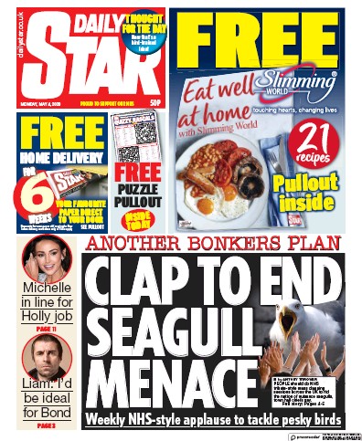 Daily Star Newspaper Front Page (UK) for 4 May 2020