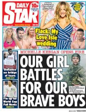 Daily Star (UK) Newspaper Front Page for 4 June 2018