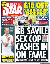 Daily Star (UK) Newspaper Front Page for 4 July 2013