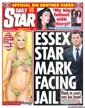 Daily Star (UK) Newspaper Front Page for 4 August 2011