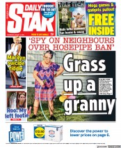 Daily Star (UK) Newspaper Front Page for 4 August 2022