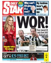 Daily Star (UK) Newspaper Front Page for 4 September 2019
