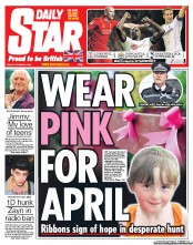 Daily Star (UK) Newspaper Front Page for 5 October 2012