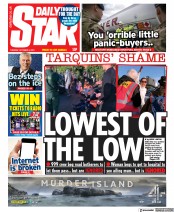 Daily Star (UK) Newspaper Front Page for 5 October 2021