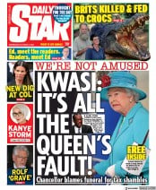 Daily Star (UK) Newspaper Front Page for 5 October 2022