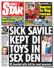 Daily Star Newspaper Front Page (UK) for 5 November 2012
