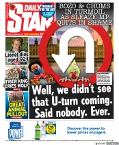Daily Star (UK) Newspaper Front Page for 5 November 2021