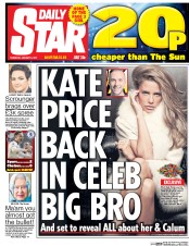 Daily Star (UK) Newspaper Front Page for 5 January 2017