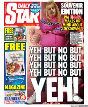 Daily Star (UK) Newspaper Front Page for 5 January 2021