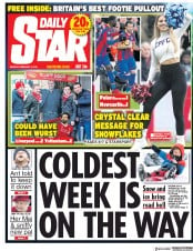 Daily Star (UK) Newspaper Front Page for 5 February 2018