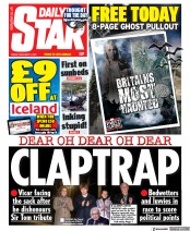 Daily Star (UK) Newspaper Front Page for 5 February 2021