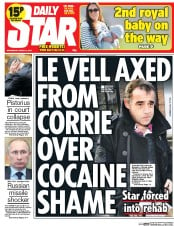 Daily Star (UK) Newspaper Front Page for 5 March 2014