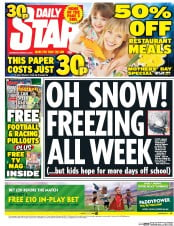 Daily Star (UK) Newspaper Front Page for 5 March 2016