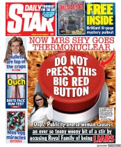 Daily Star (UK) Newspaper Front Page for 5 March 2021