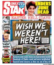 Daily Star (UK) Newspaper Front Page for 5 April 2022