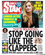 Daily Star (UK) Newspaper Front Page for 5 May 2020