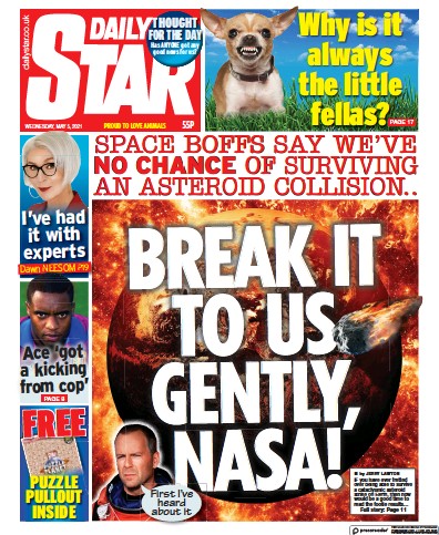 Daily Star Newspaper Front Page (UK) for 5 May 2021