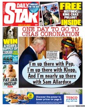 Daily Star (UK) Newspaper Front Page for 5 May 2023