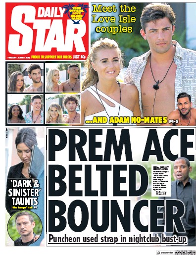Daily Star Newspaper Front Page (UK) for 5 June 2018