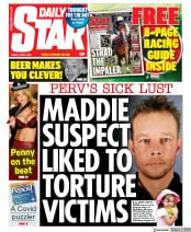 Daily Star (UK) Newspaper Front Page for 5 June 2020
