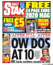 Daily Star (UK) Newspaper Front Page for 5 June 2021