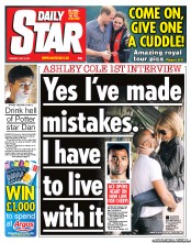 Daily Star (UK) Newspaper Front Page for 5 July 2011