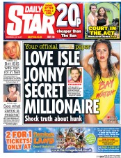 Daily Star (UK) Newspaper Front Page for 5 July 2017