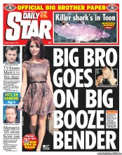 Daily Star (UK) Newspaper Front Page for 5 August 2011