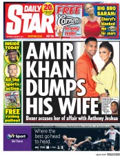 Daily Star (UK) Newspaper Front Page for 5 August 2017