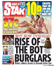 Daily Star (UK) Newspaper Front Page for 5 August 2020