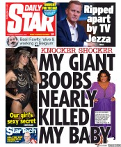 Daily Star (UK) Newspaper Front Page for 5 September 2019
