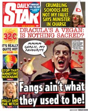 Daily Star (UK) Newspaper Front Page for 5 September 2023
