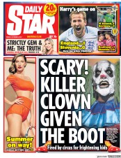 Daily Star (UK) Newspaper Front Page for 6 October 2017