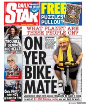 Daily Star (UK) Newspaper Front Page for 6 October 2021