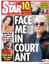 Daily Star (UK) Newspaper Front Page for 6 November 2018