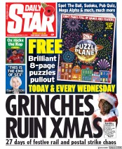 Daily Star (UK) Newspaper Front Page for 6 November 2019