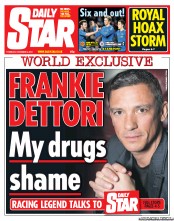 Daily Star (UK) Newspaper Front Page for 6 December 2012