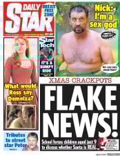 Daily Star (UK) Newspaper Front Page for 6 December 2018