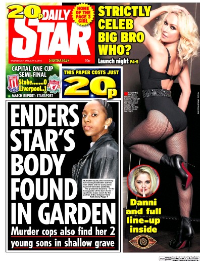 Daily Star Newspaper Front Page (UK) for 6 January 2016
