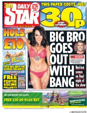 Daily Star (UK) Newspaper Front Page for 6 February 2016