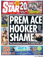 Daily Star (UK) Newspaper Front Page for 6 February 2018