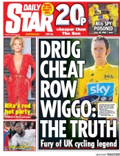 Daily Star (UK) Newspaper Front Page for 6 March 2018