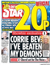 Daily Star (UK) Newspaper Front Page for 6 April 2016